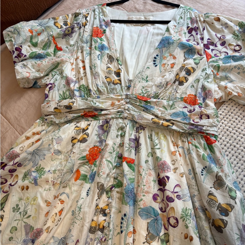 Katerina Button-Front Dress | Anthropologie | NWOT | Boho, Cottagecore, Colorful